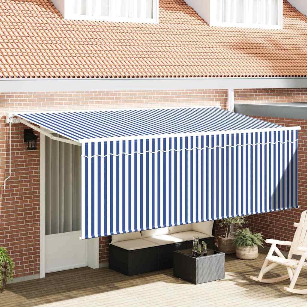 Utrækkelig Markise Blå 350 x 200 cm Stof