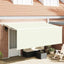 Utrækkelig Markise Creme 350 x 200 cm Polyester og Aluminium