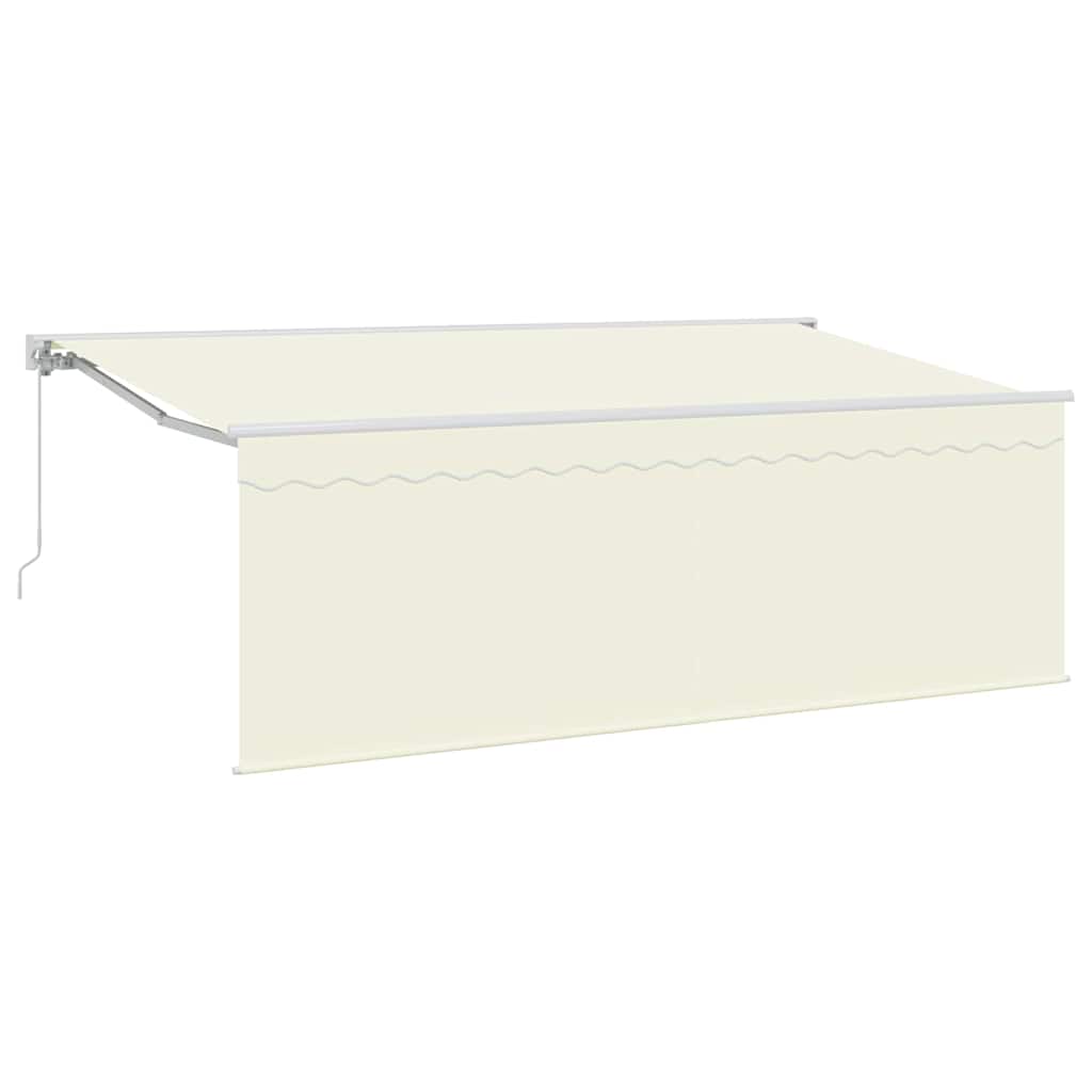 Utrækkelig Markise Creme 350 x 200 cm Polyester og Aluminium