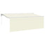 Utrækkelig Markise Creme 350 x 200 cm Polyester og Aluminium