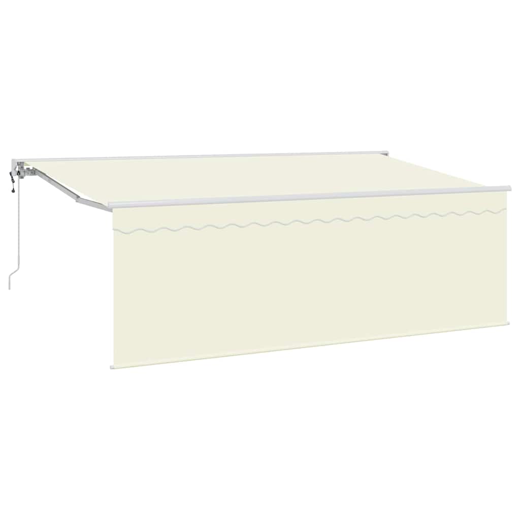 Utrækkelig Markise Creme 350 x 200 cm Polyester og Aluminium