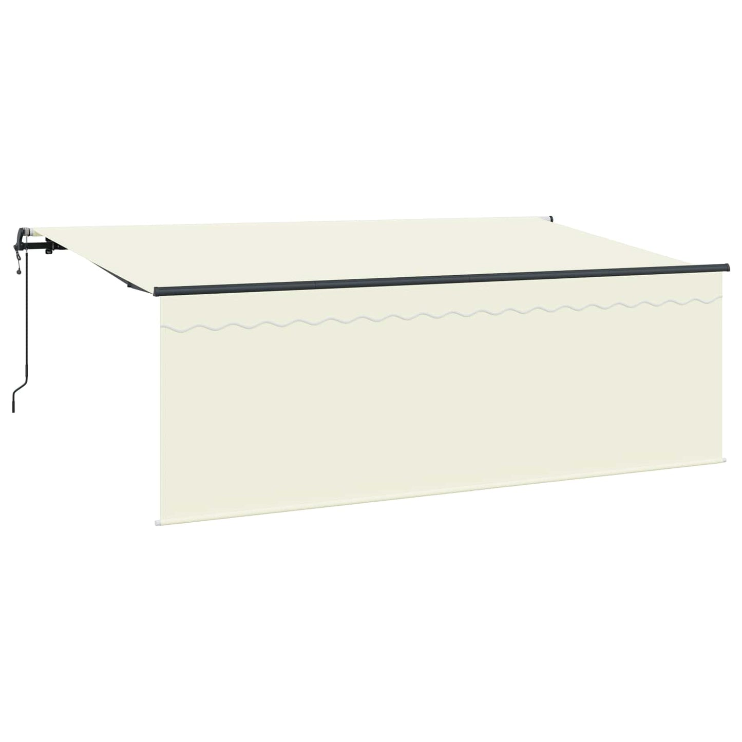Utrækkelig Markise Creme 350 x 200 cm Polyester og Aluminium