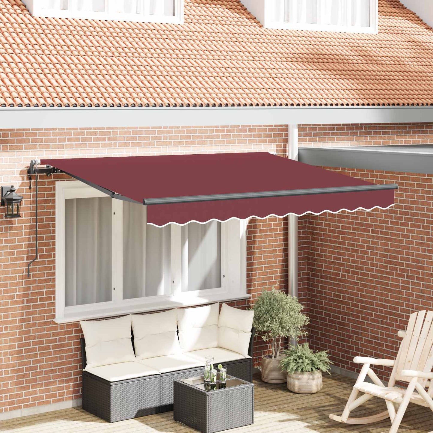 Utrækkelig Markise Bordeaux 350 x 200 x 165 cm Stof