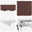 Markiseramme Brun 350 x 200 cm Polyester med PU belægning
