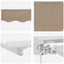 Markiseramme Beige 350 x 200 cm Polyester med PU belægning