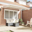 Markiseramme Beige 350 x 200 cm Polyester med PU belægning