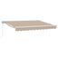Markiseramme Beige 350 x 200 cm Polyester med PU belægning