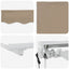 Markiseramme Beige 350 x 200 cm Polyester med PU belægning