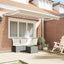 Markiseramme Beige 350 x 200 cm Polyester med PU belægning