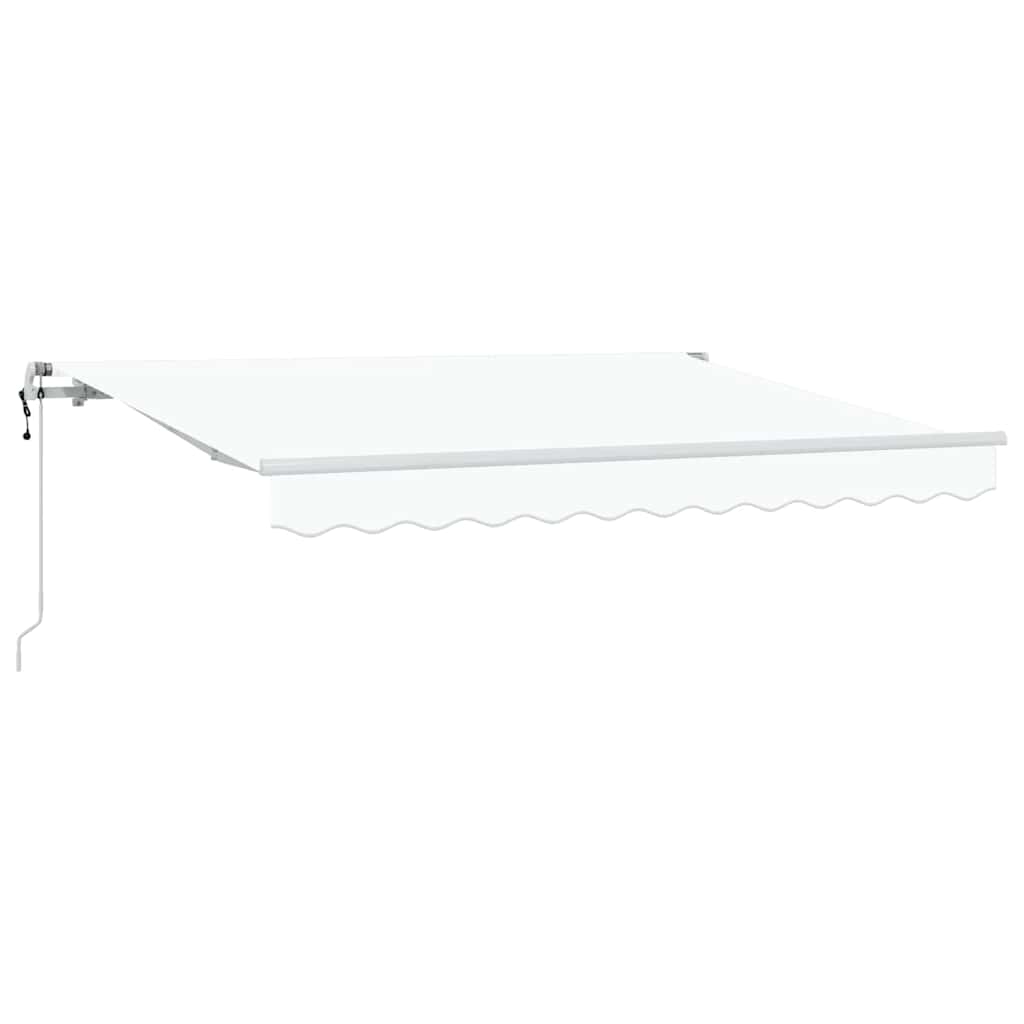 Utrækkelig Markise Hvid 350 x 200 cm Stof