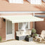 Markiseramme Creme 400 x 200 cm Polyester med PU belægning