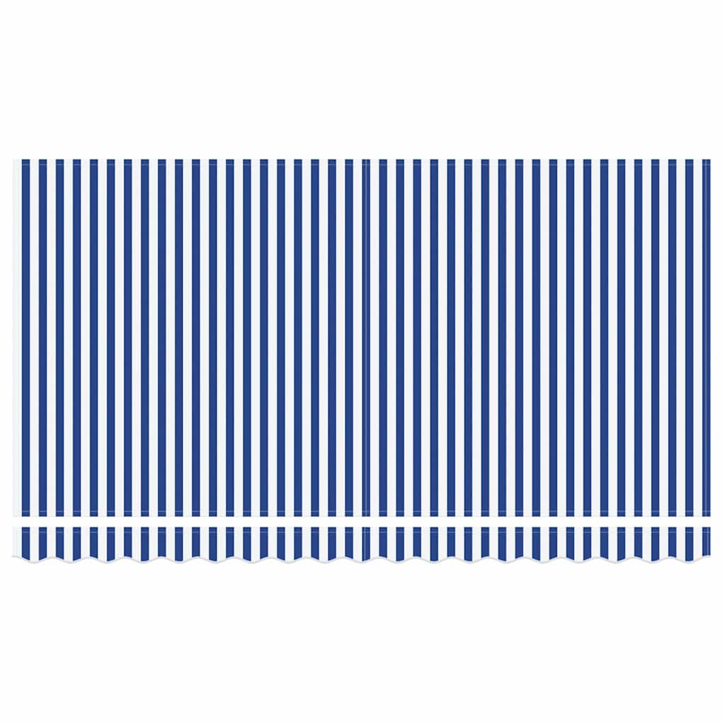 Utrækkelig Markise Blå og Hvid 400 x 200 cm