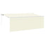 Utrækkelig Markise Creme 400 x 200 cm Polyester og Aluminium