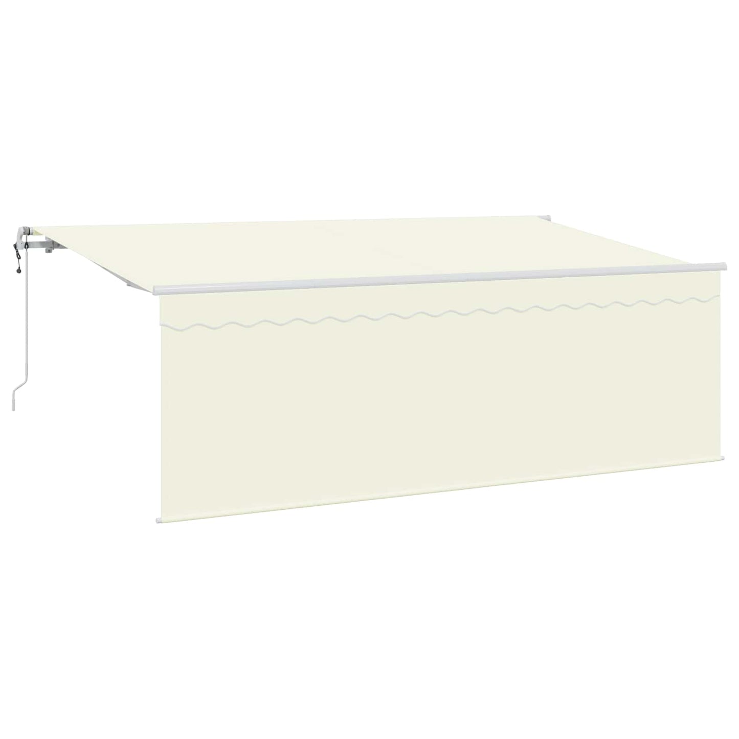 Utrækkelig Markise Creme 400 x 200 cm Polyester og Aluminium