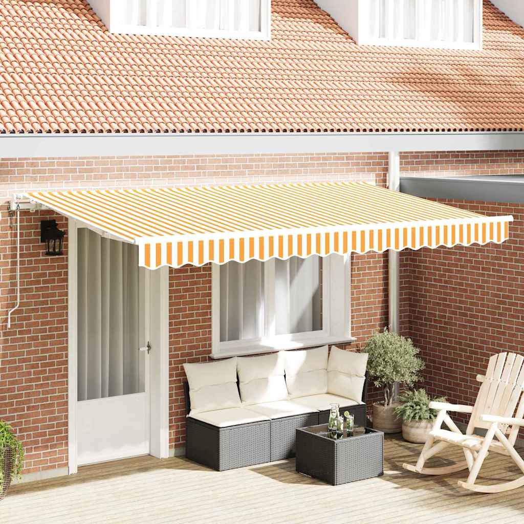 Utrækkelig Markise Gul 400 x 200 cm Stof