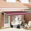 Markiseramme Bordeaux 400 x 200 cm Polyester med PU belægning
