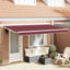 Markiseramme Bordeaux 400 x 200 cm Polyester med PU belægning