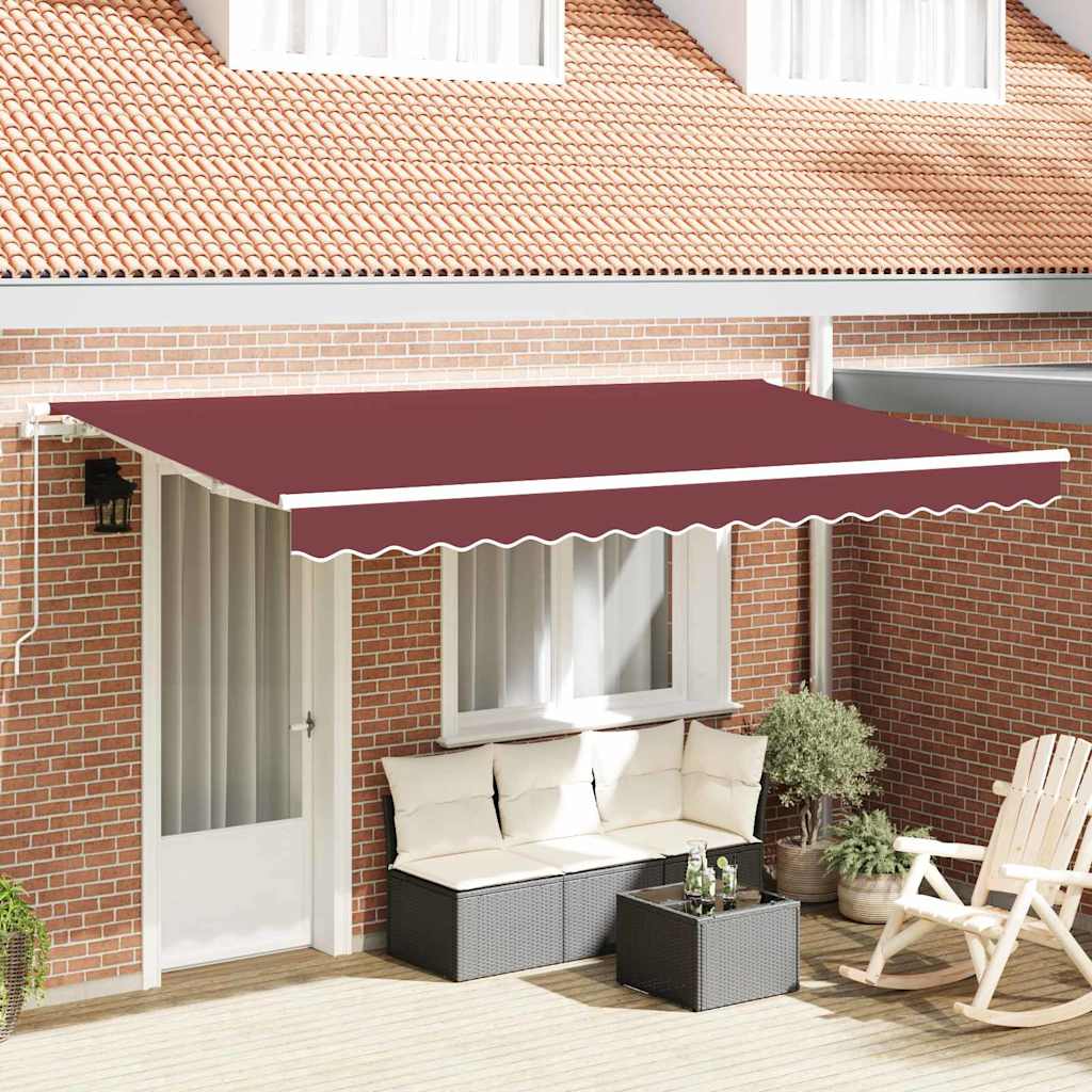Utrækkelig Markise Bordeaux 400 x 200 cm Stof