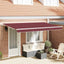 Utrækkelig Markise Bordeaux 400 x 200 cm Stof