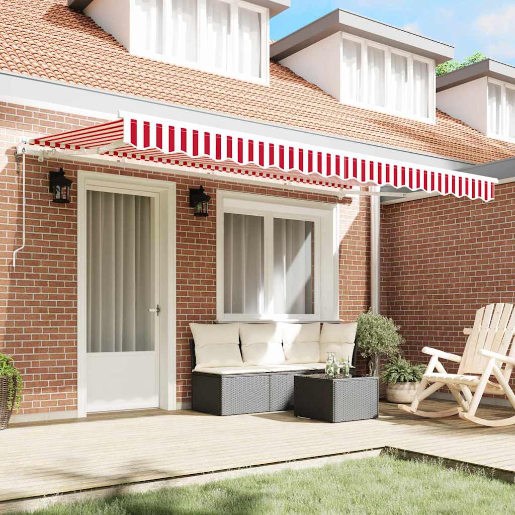 Utrækkelig Markise Rød 400 x 200 cm Stof