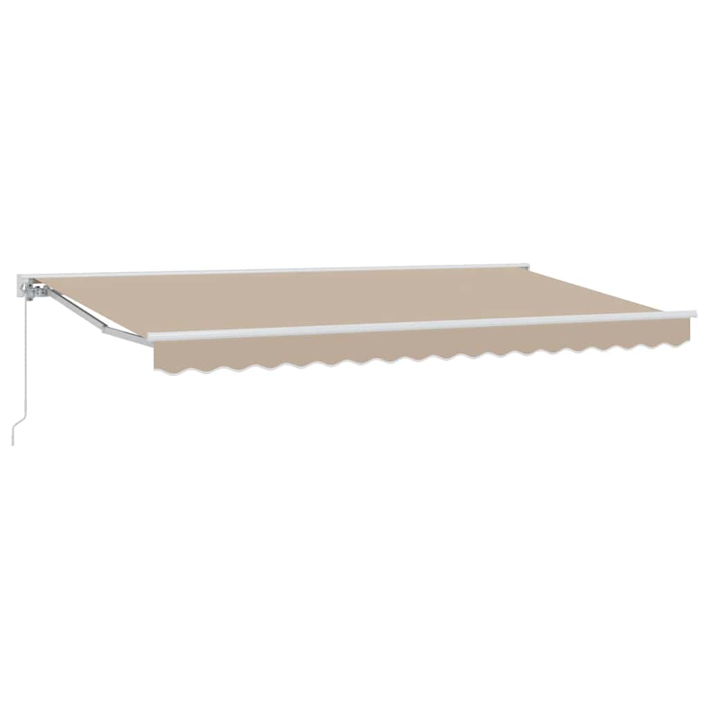 Markiseramme Beige 400 x 200 cm Polyester med PU belægning