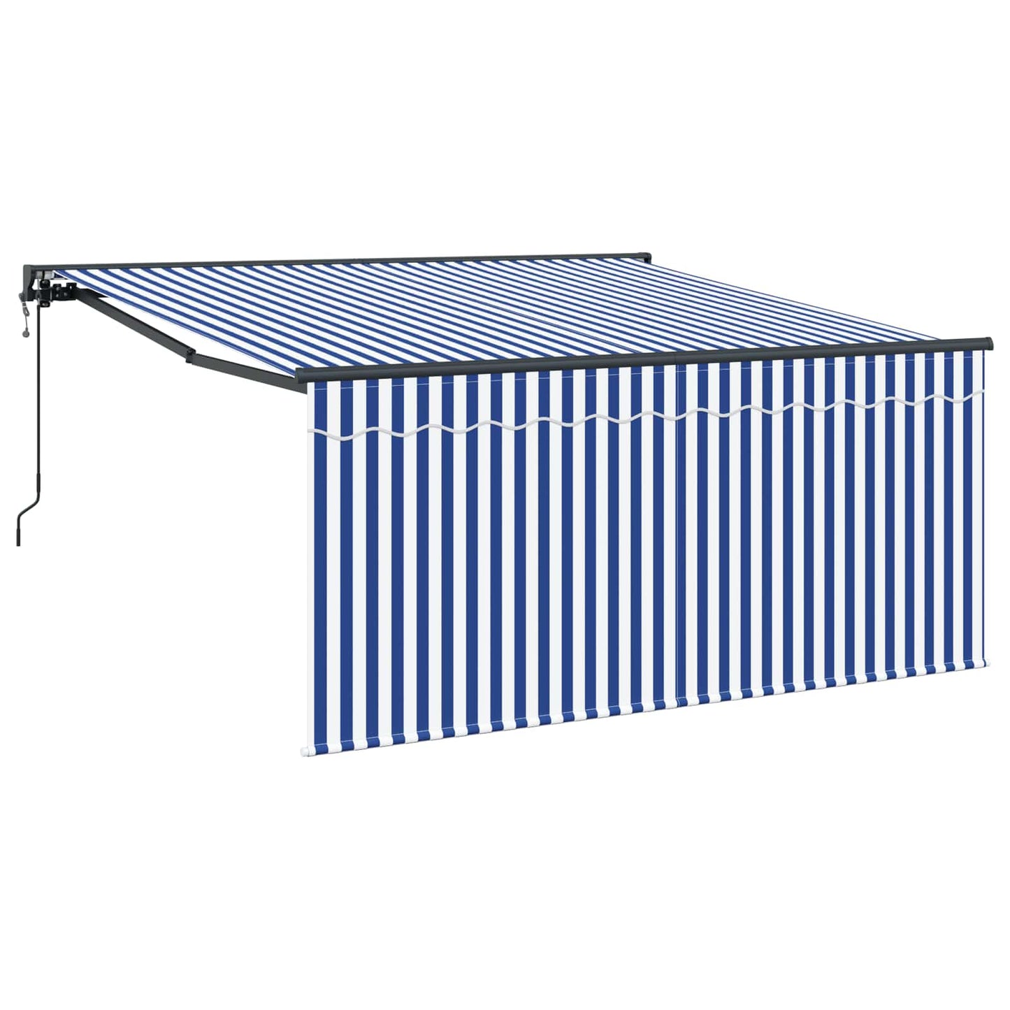 Utrækkelig Markise Blå og Hvid 300 x 250 cm