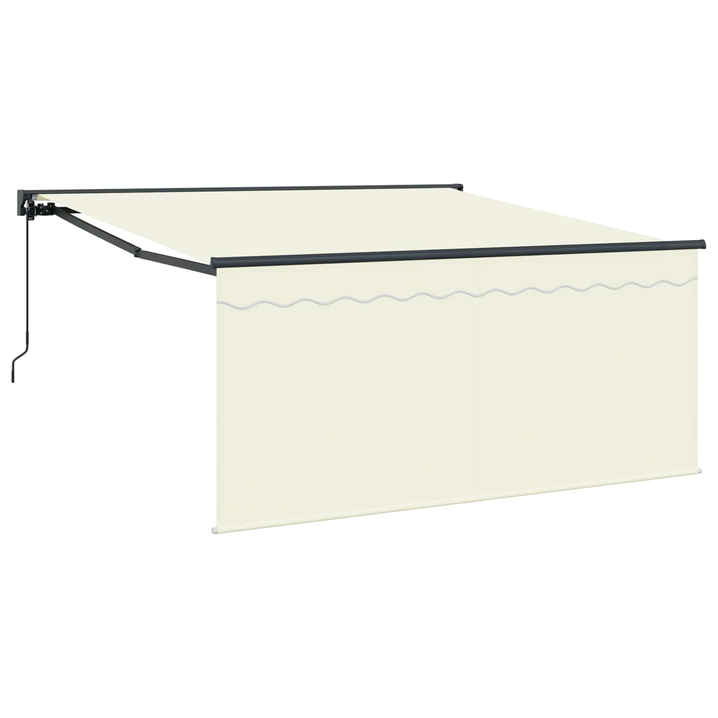 Utrækkelig Markise Creme 300 x 250 cm Polyester og Aluminium