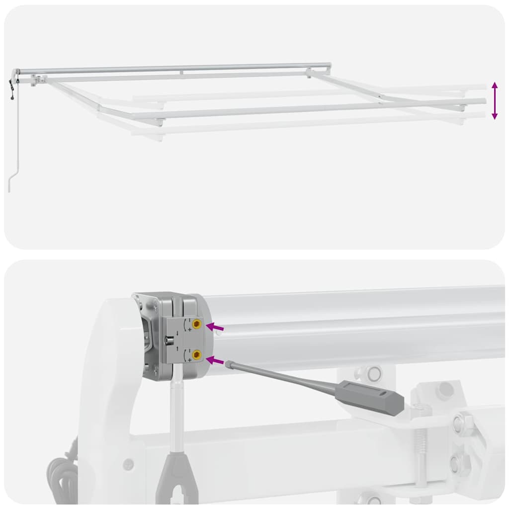 Udtrækkelig markise orange og brun 300 x 250 cm