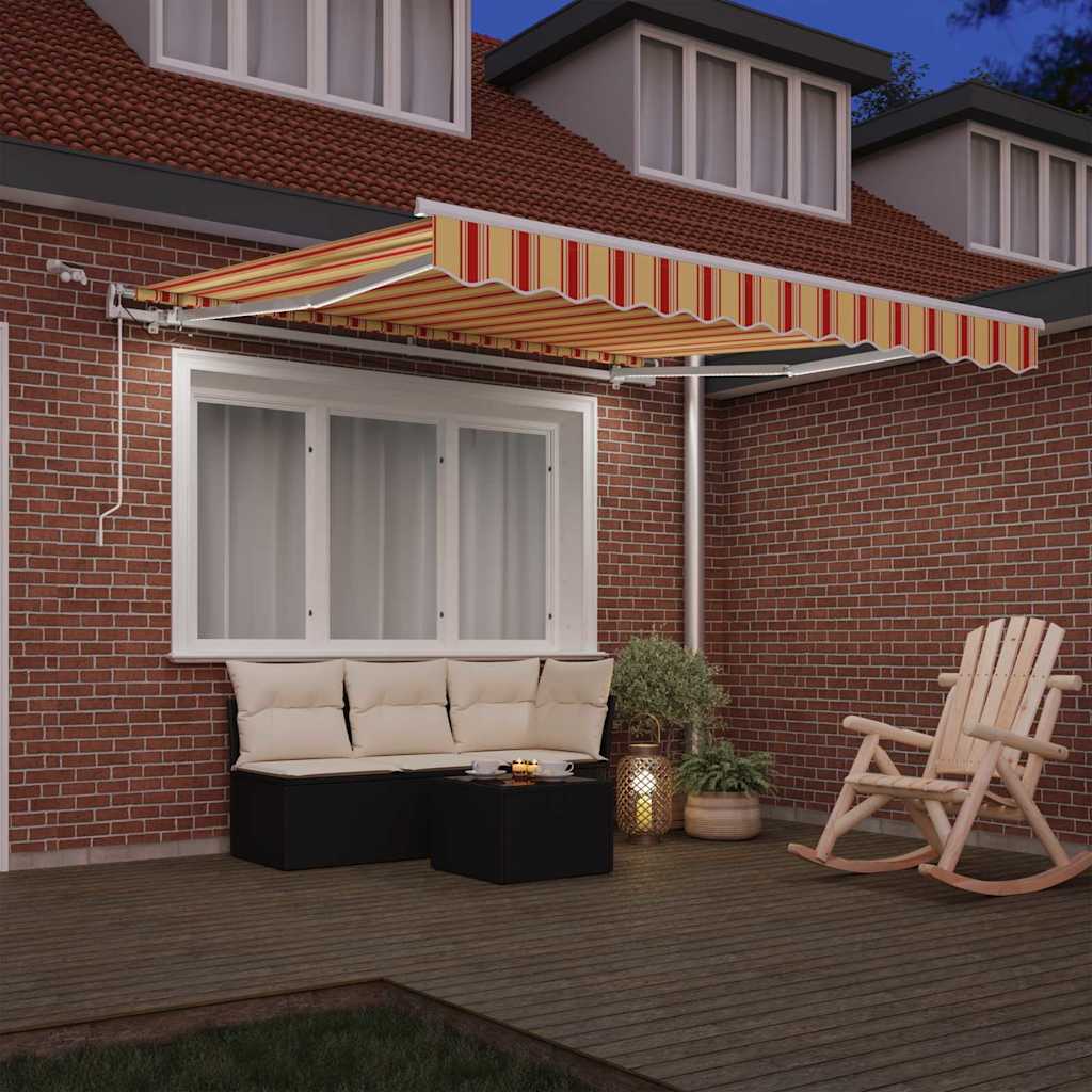 Udtrækkelig markise Gul og orange 300 x 250 cm Polyester