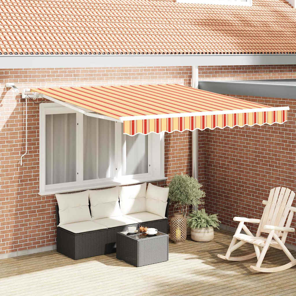 Udtrækkelig markise Gul og orange 300 x 250 cm Polyester