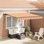 Udtrækkelig markise Gul og orange 300 x 250 cm Polyester