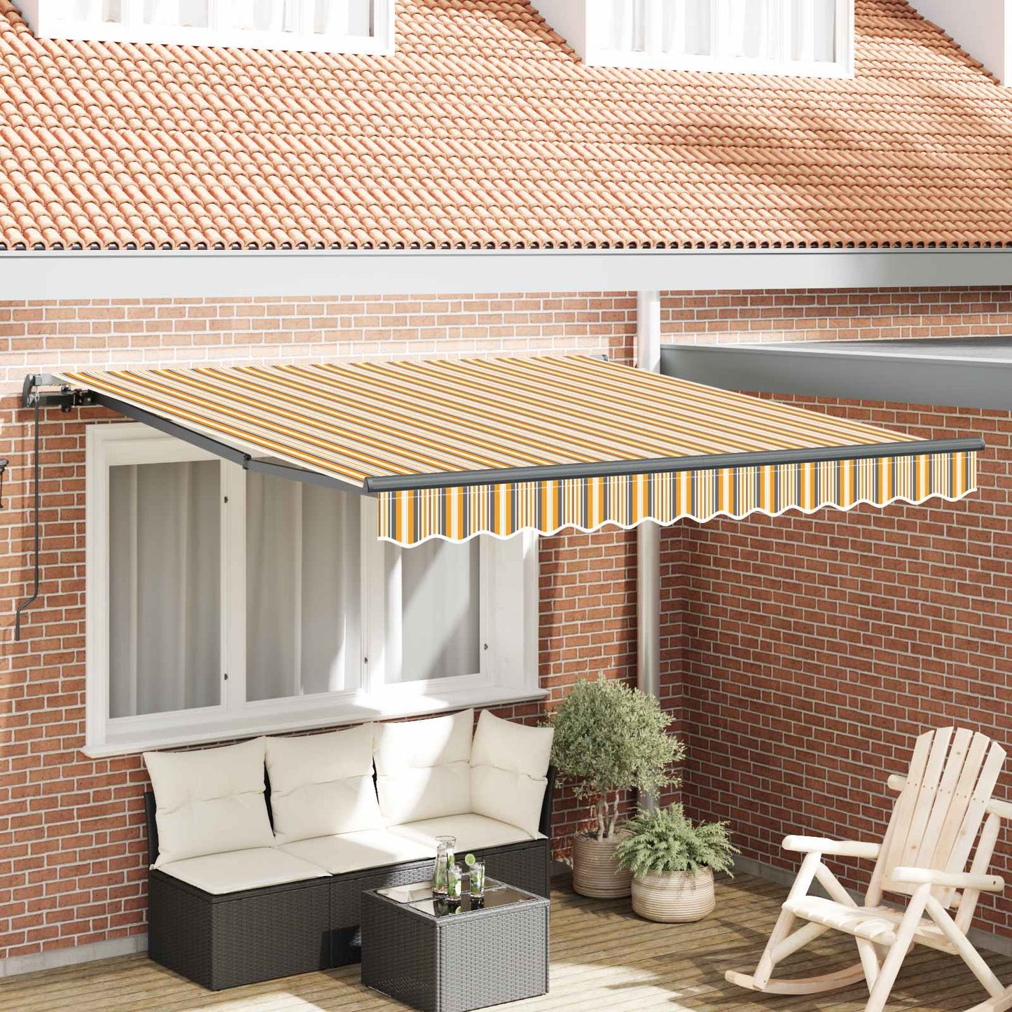 Udtrækkelig markise Flerfarvet 300 x 250 cm