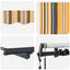 Udtrækkelig markise Flerfarvet 300 x 250 cm Stof og aluminium