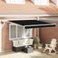 Udtrækkelig markise Sort 300 x 250 cm Stof og aluminium