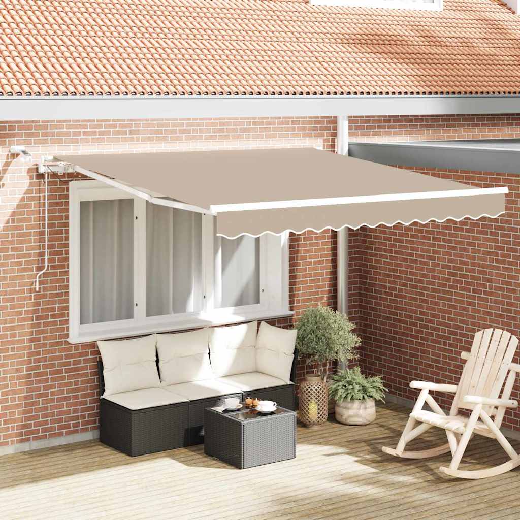 Udtrækkelig markise Beige 300 x 250 cm Polyester