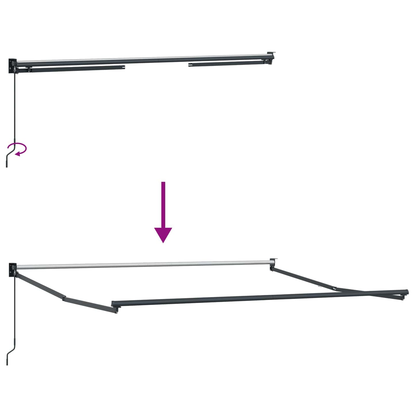 Udtrækkelig markise Beige 300 x 250 x 165 cm