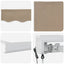 Udtrækkelig markise Beige 300 x 250 x 165 cm Stof og Metal