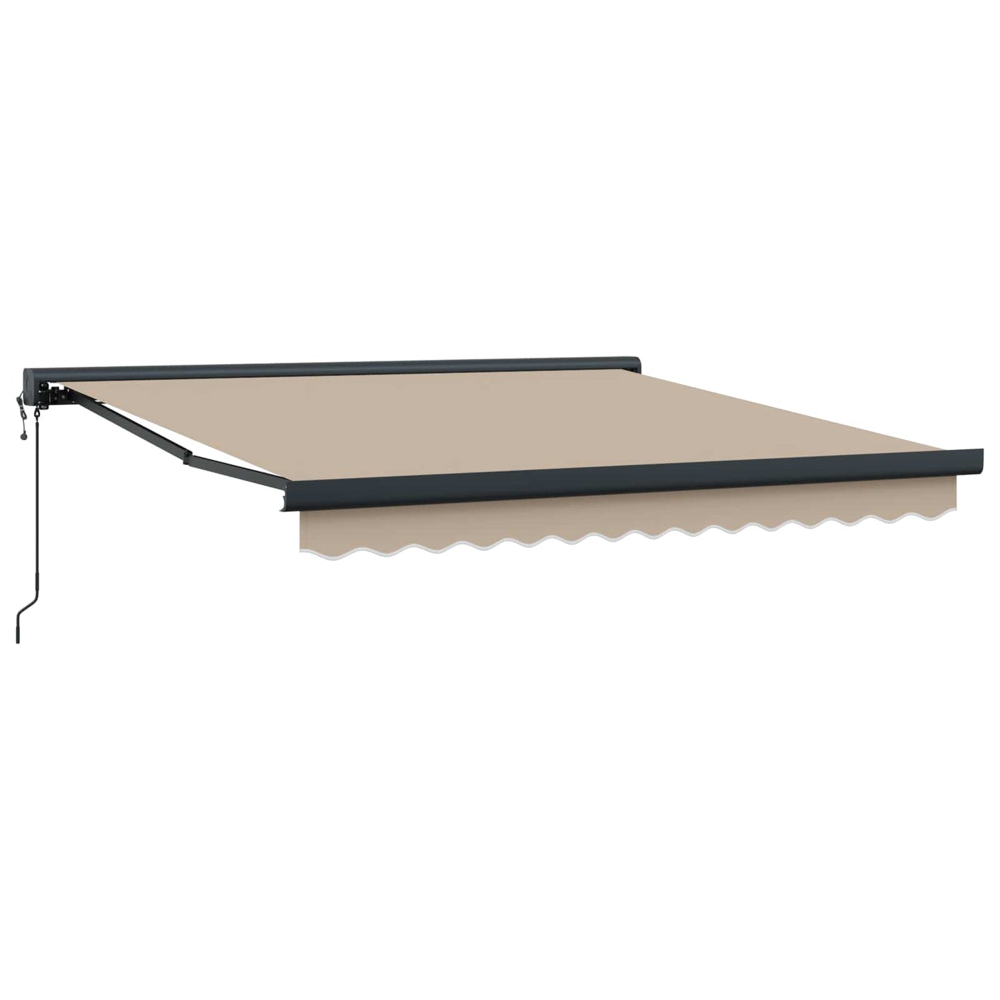 Udtrækkelig markise Beige 300 x 250 cm Stof og Metal