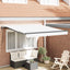 Udtrækkelig markise Hvid 300 x 250 cm Stof og aluminium