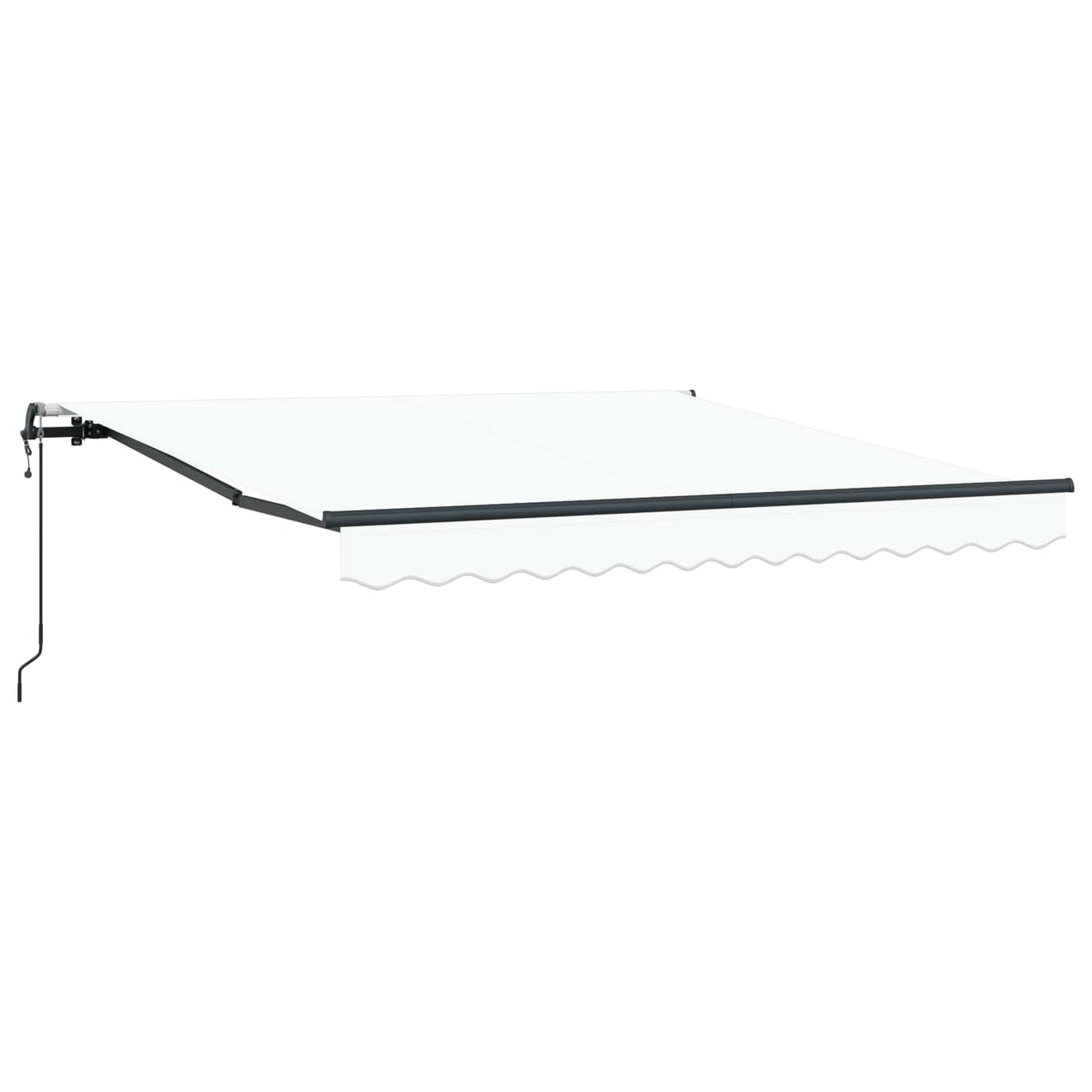 Udtrækkelig markise Hvid 300 x 250 cm Stof og aluminium