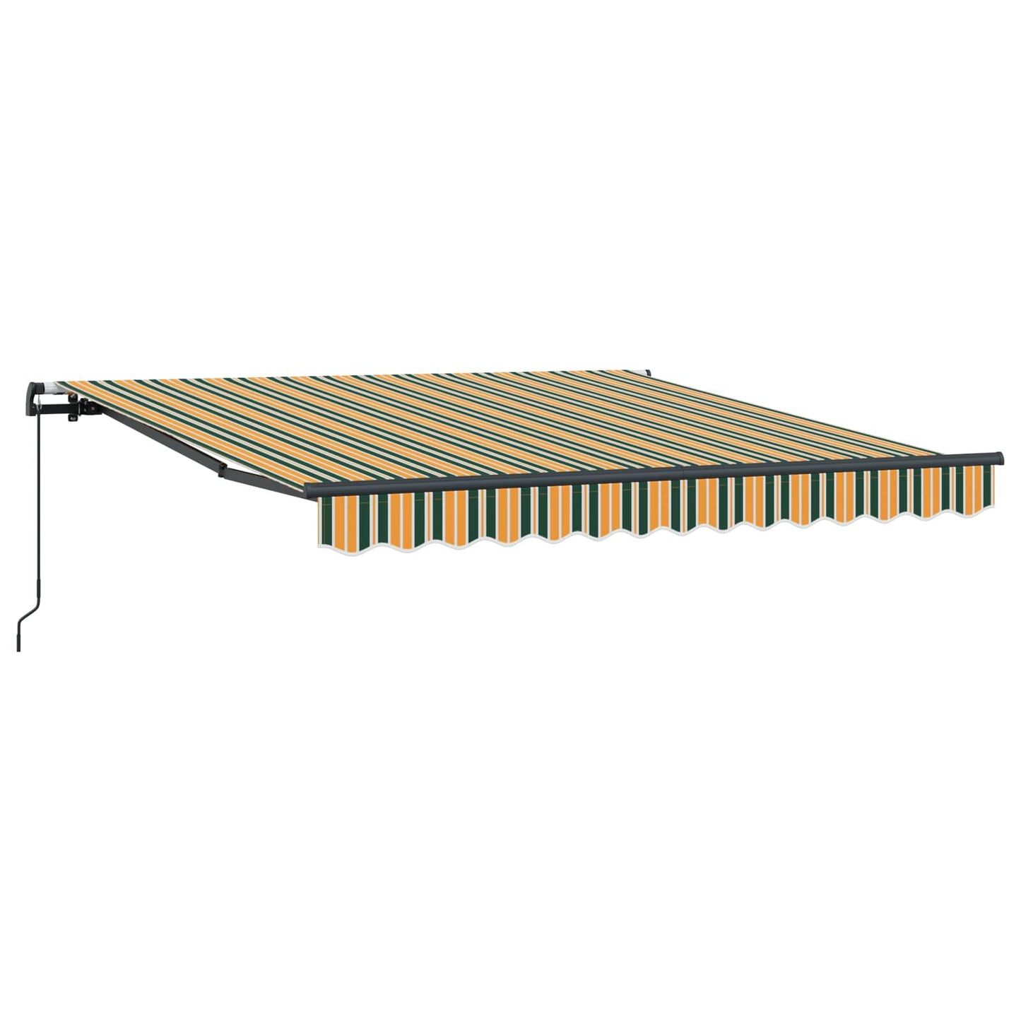 Udtrækkelig markise Grøn og gul 300 x 250 cm