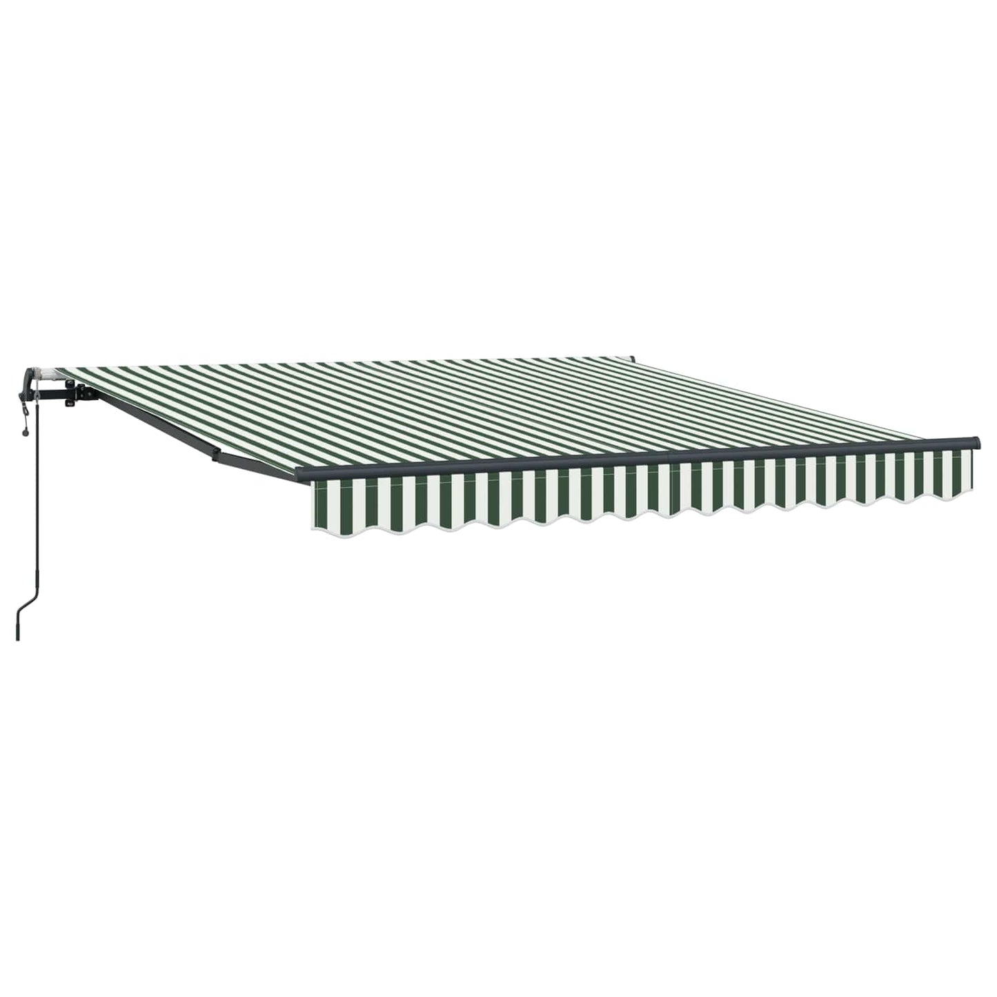Udtrækkelig markise Grøn og Hvid 300 x 250 cm Stof og aluminium