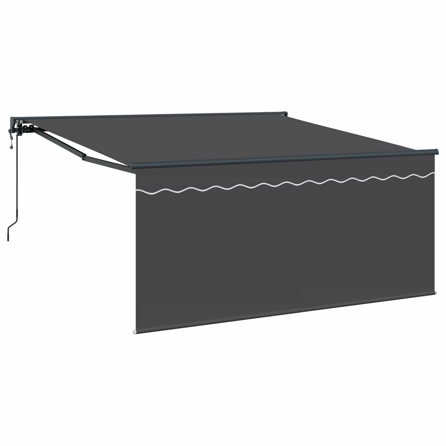 Utrækkelig Markise Antracit 350 x 250 cm Polyester og Aluminium