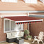 Udtrækkelig markise Rød og Sort 350 x 250 cm