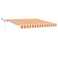 Udtrækkelig markise Gul og orange 350 x 250 cm Polyester
