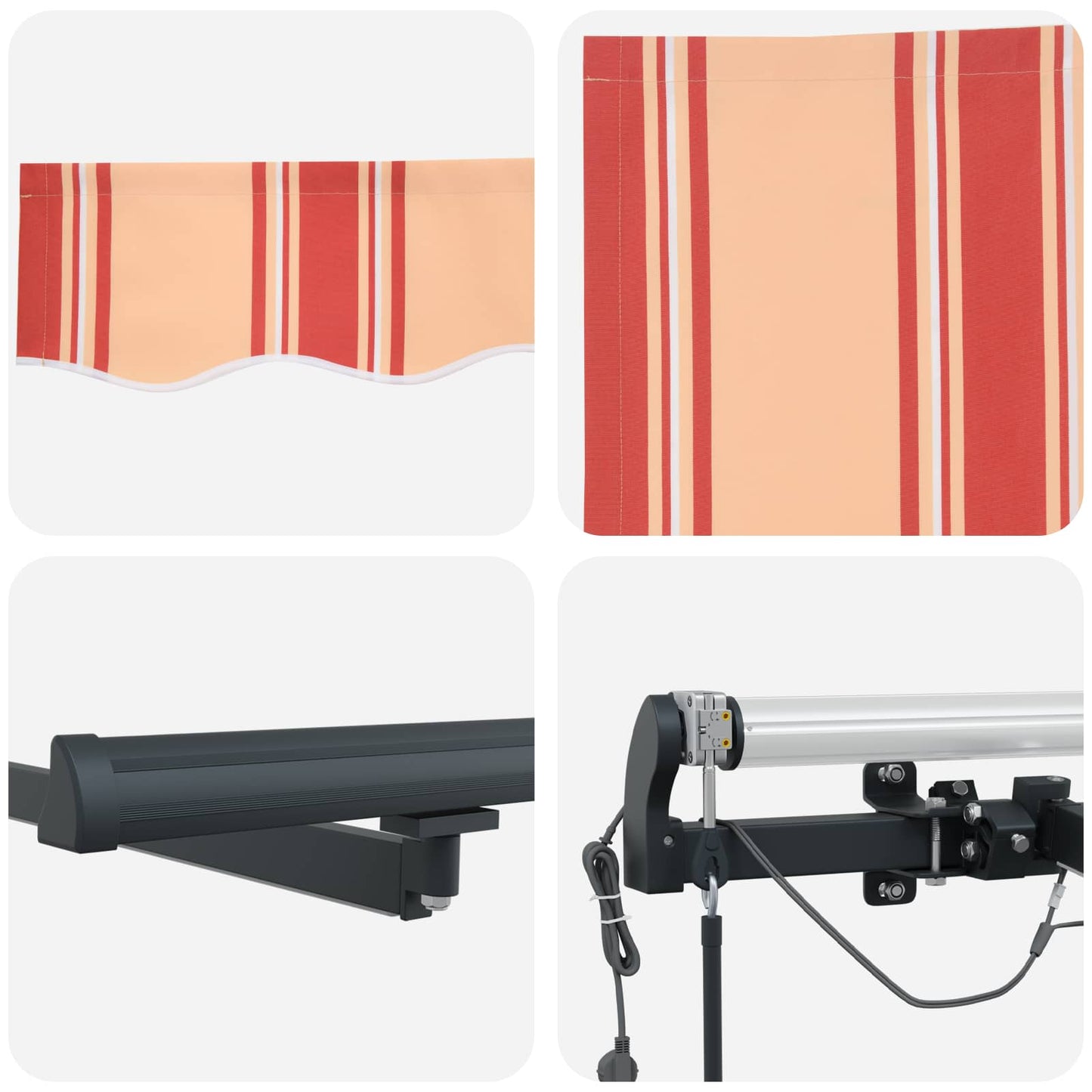 Udtrækkelig markise Gul og orange 350 x 250 cm Polyester
