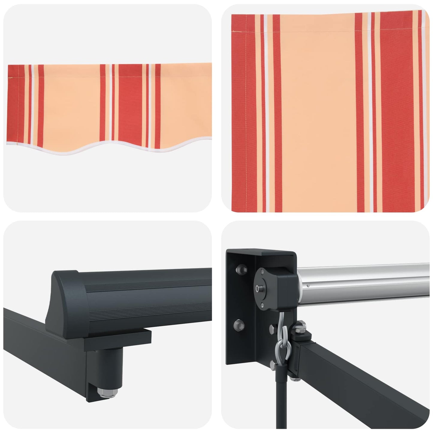 Udtrækkelig markise Gul og orange 350 x 250 x 165 cm