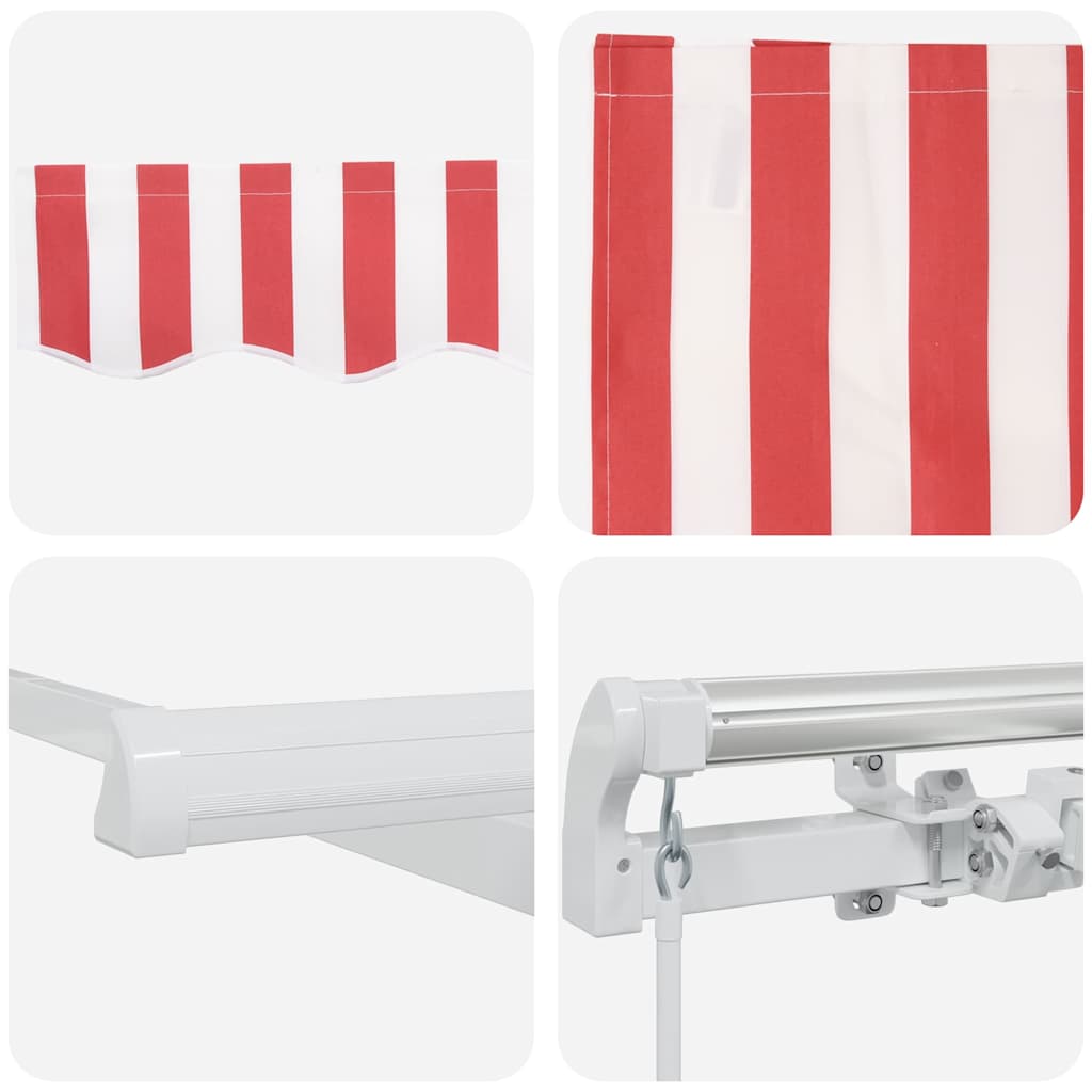 Udtrækkelig markise Rød 350 x 250 cm Polyester og Aluminium