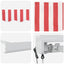 Udtrækkelig markise Rød og Hvid 350 x 250 x 165 cm