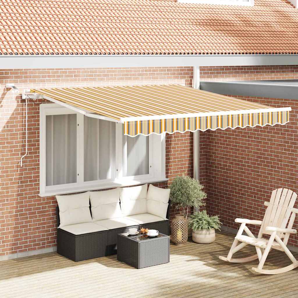 Udtrækkelig markise Flerfarvet 350 x 250 cm Polyester